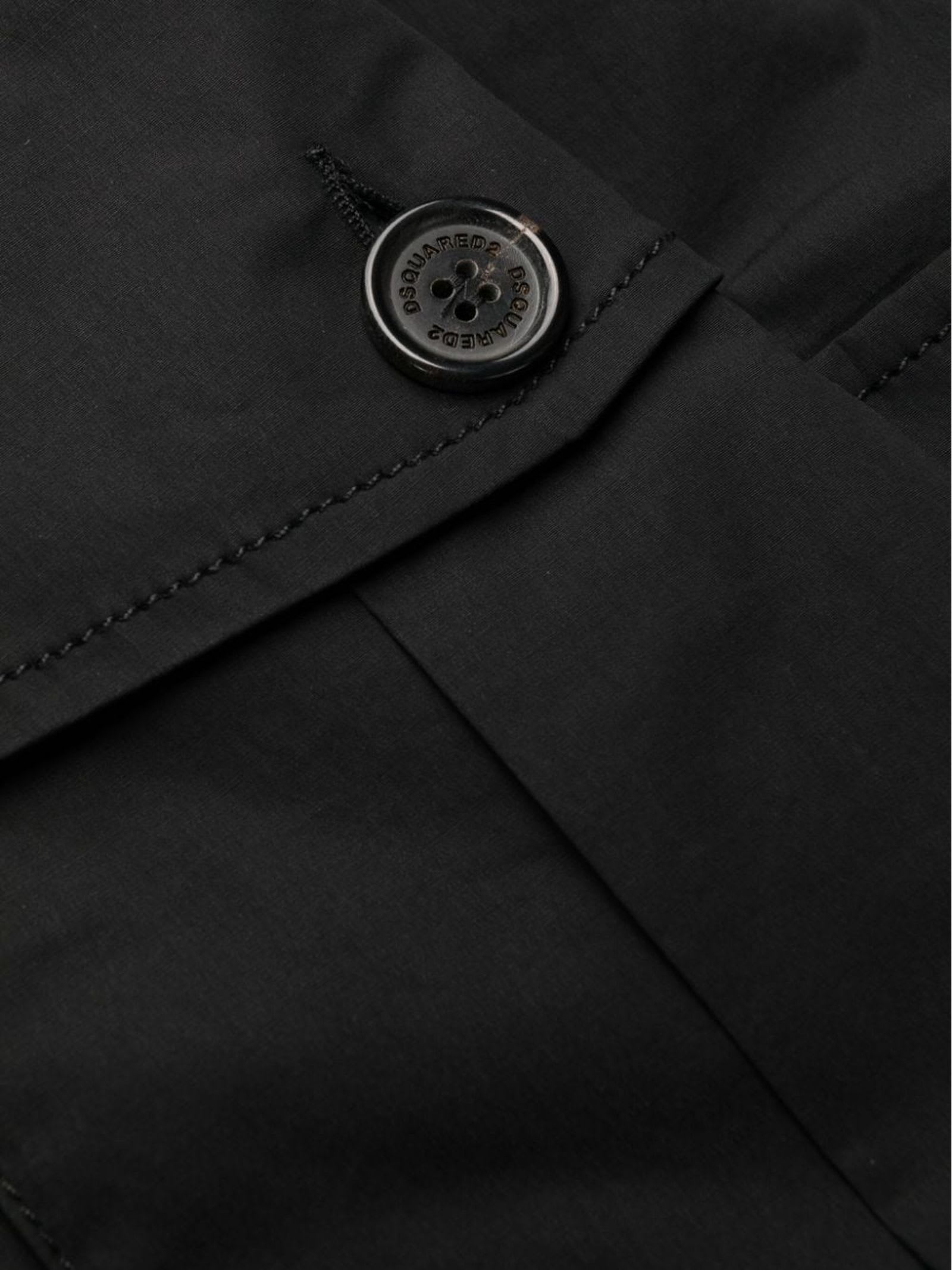 Black Stretch-Cotton Trousers