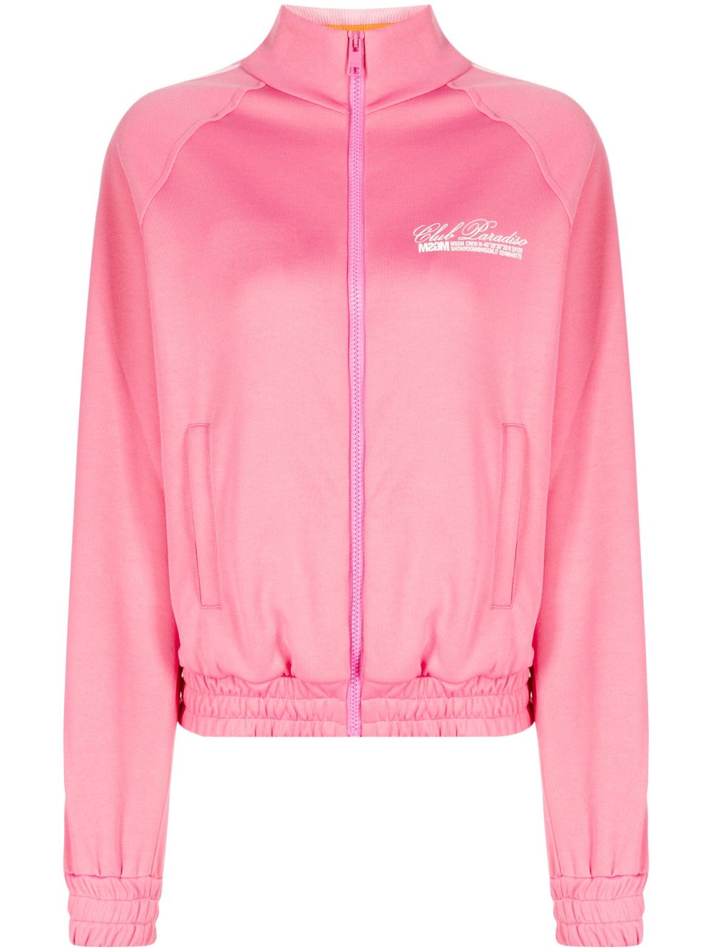 Logo-print zip-up sweatshirt - Pink