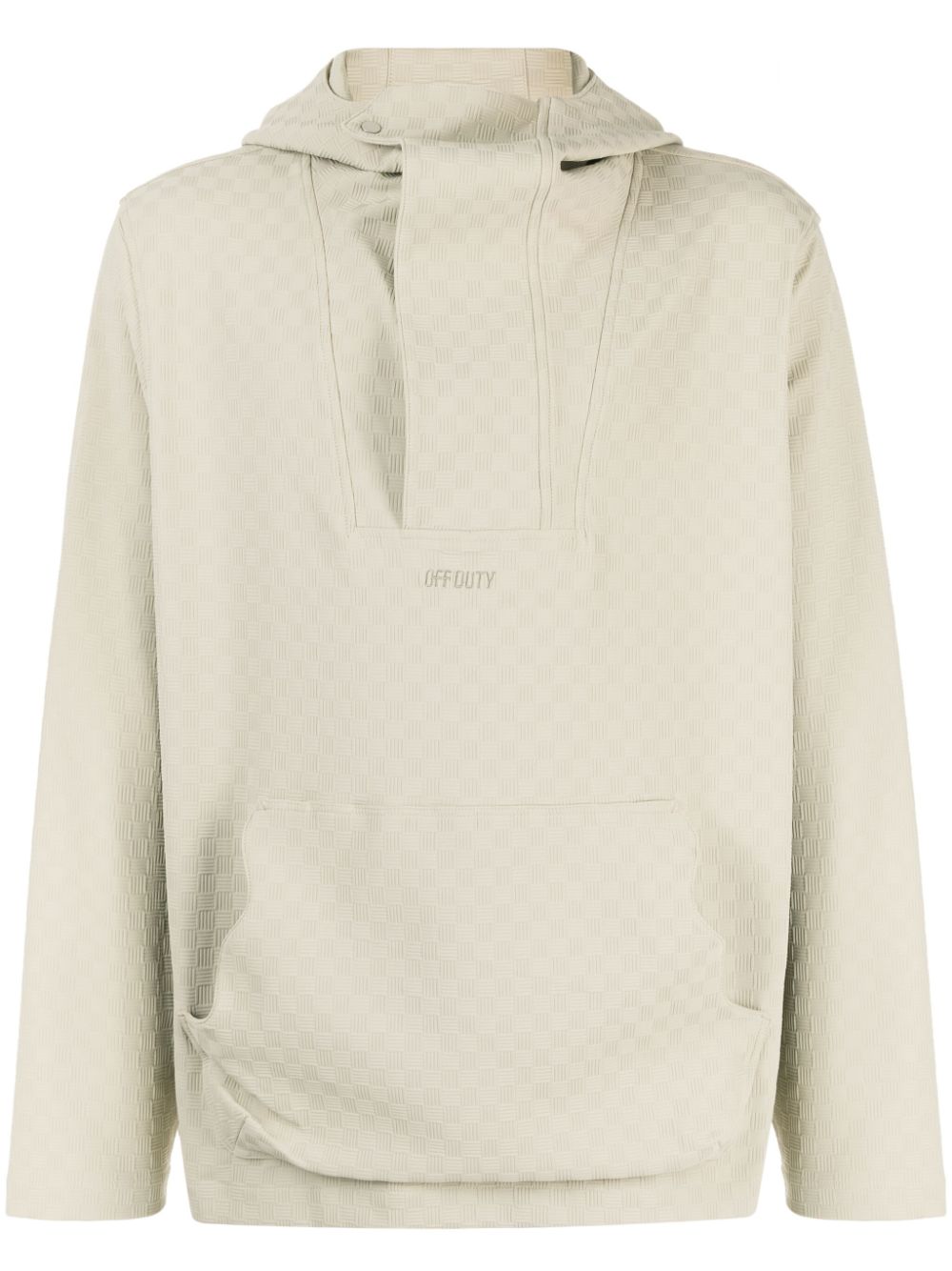 Ribbs checked hoodie - Neutrals
