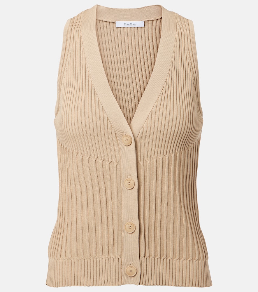 Bimba cotton-blend crêpe vest