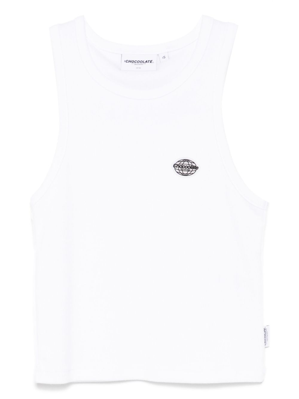 Ribbed tank top - White