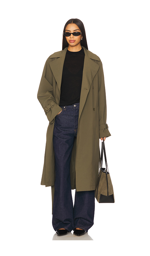 LAMARQUE Colette Coat in Olive. - XS/S also in M