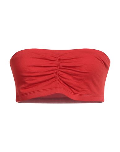 Woman Top Red Size M Cotton, Elastane