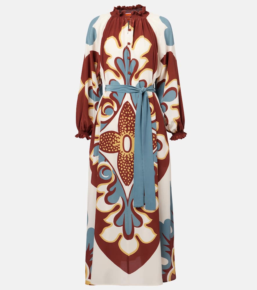 Cerere silk crêpe de chine midi dress