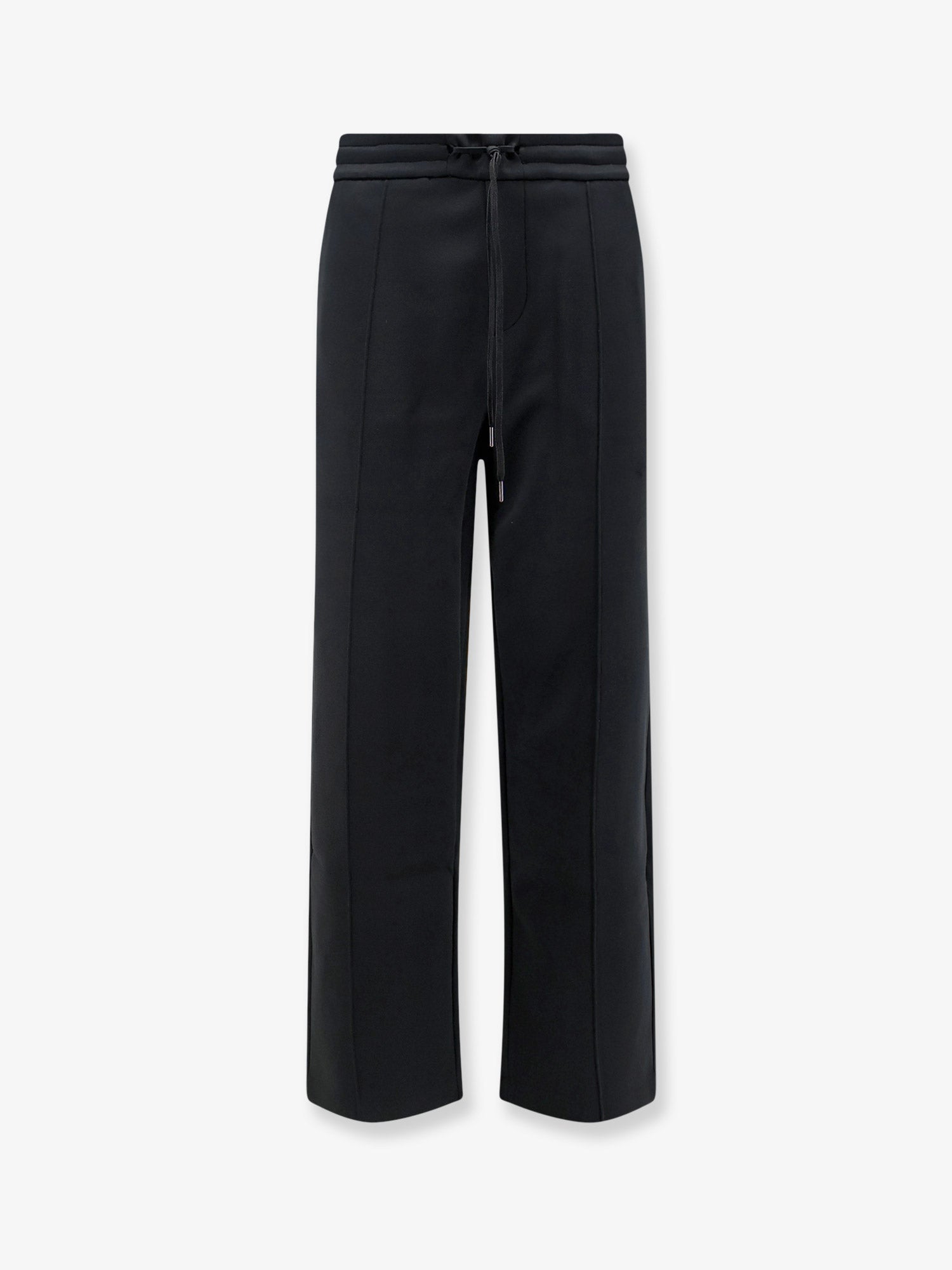 Cotton-Blend Trousers — Black