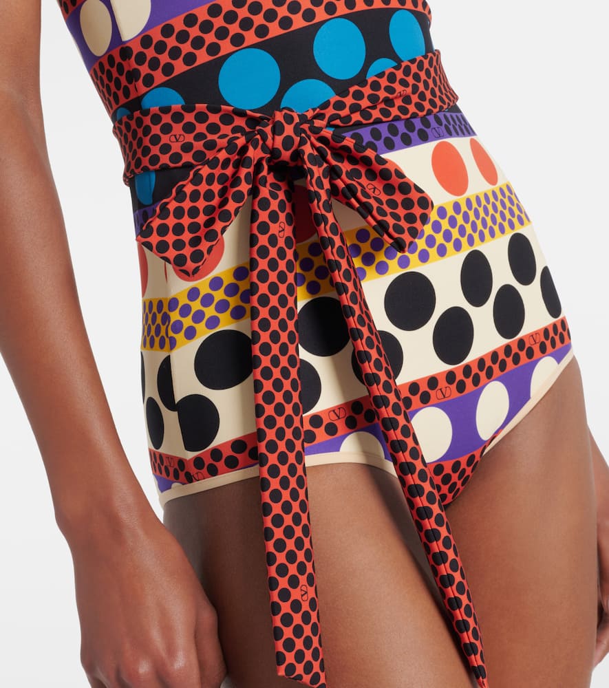 Escape belted polka-dot swimsuit