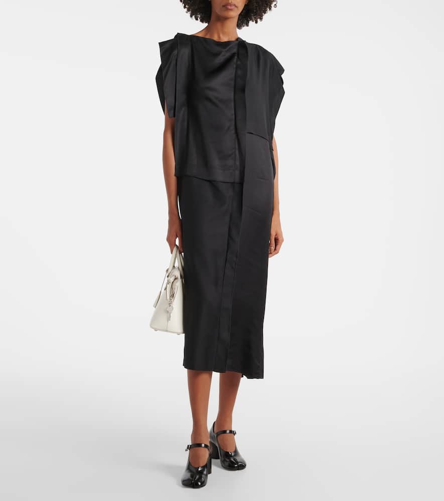 Gathered midi dress