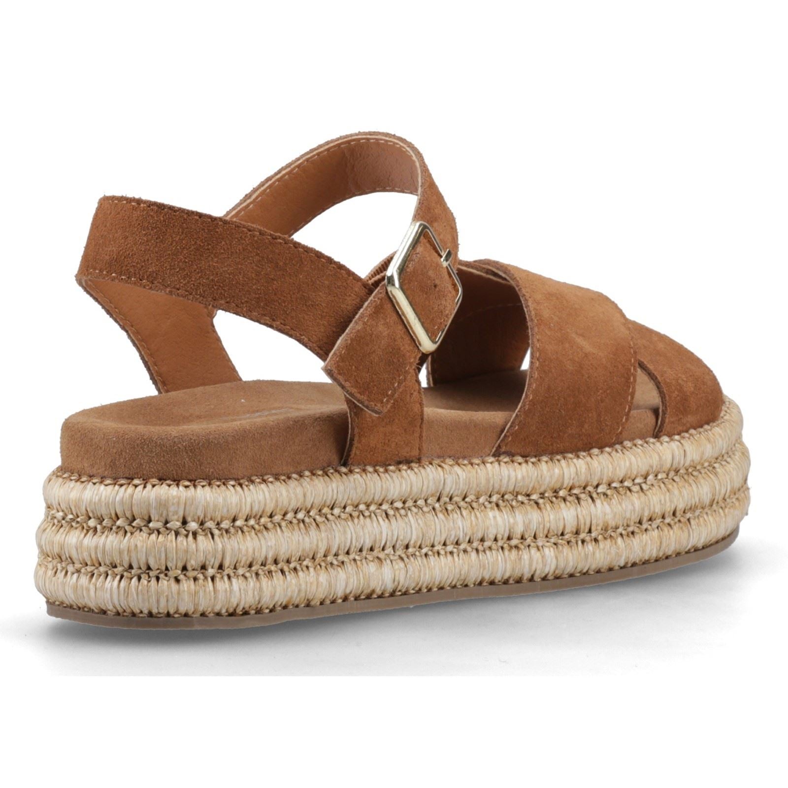 Hush Puppies Rosa Rafia Sandal Leather Women's Tan Sanda