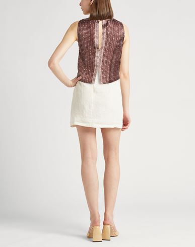Chocolat Woman Top Chocolate brown Size 4 Silk
