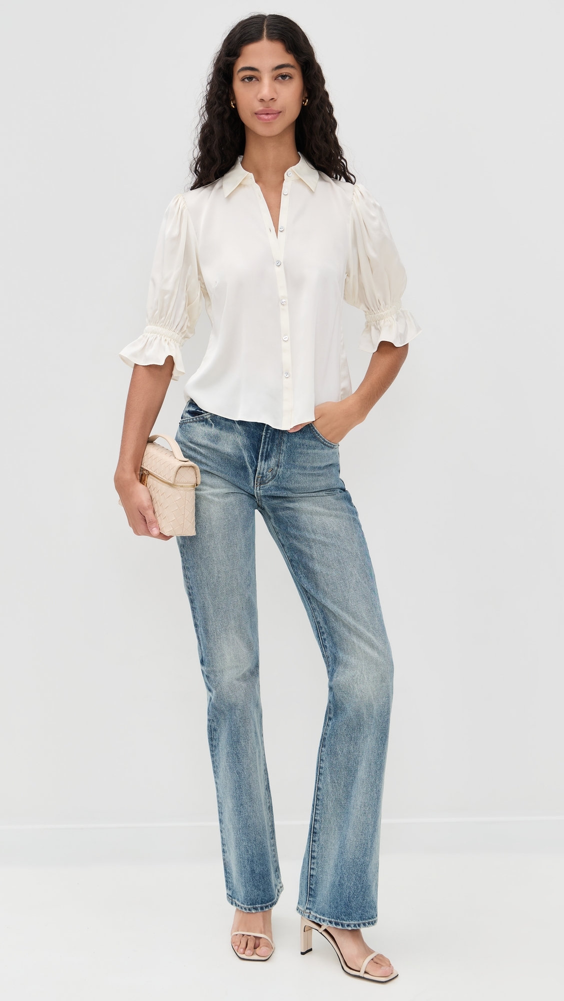 Fiona Silk Top Ivory