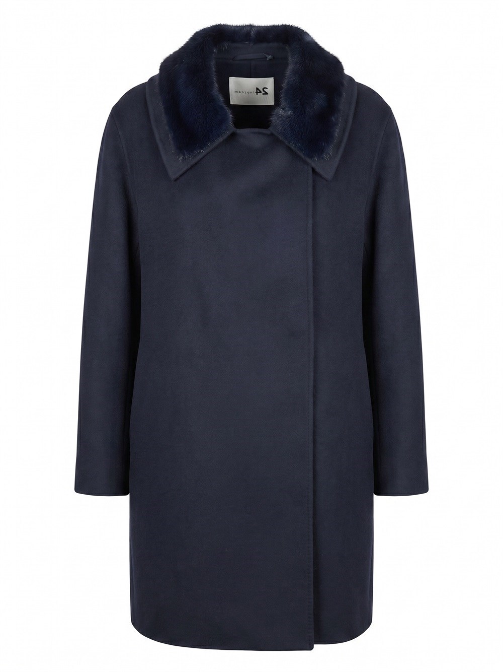 Cashmere Coat With Mink Details