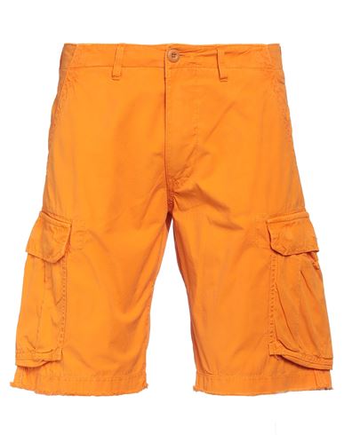Man Shorts & Bermuda Shorts Orange Size 30 Cotton