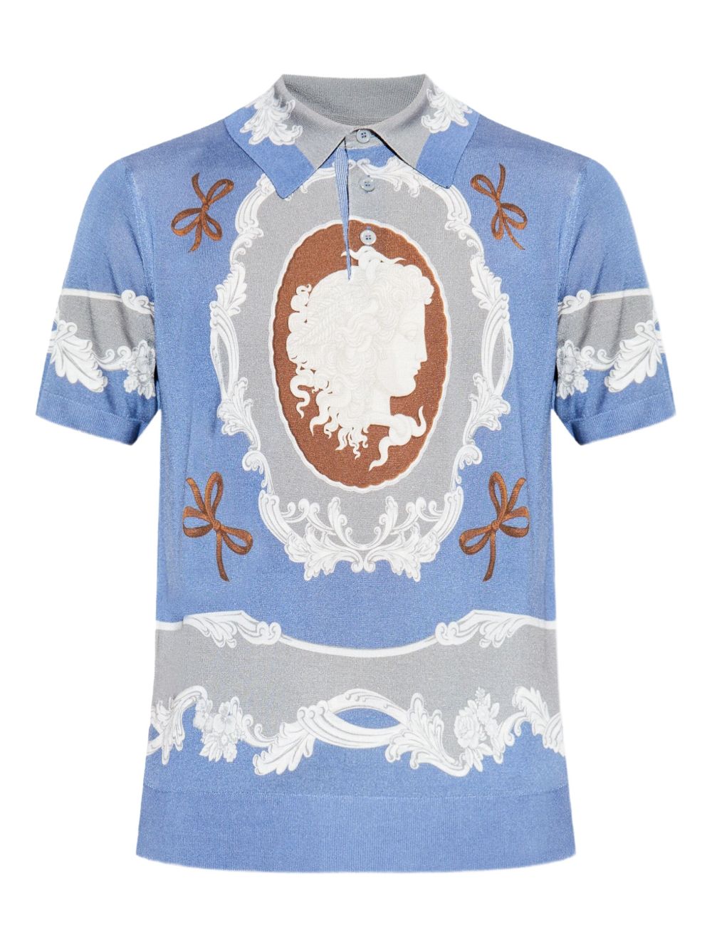 Versace Medusa-motif polo shirt - Grey