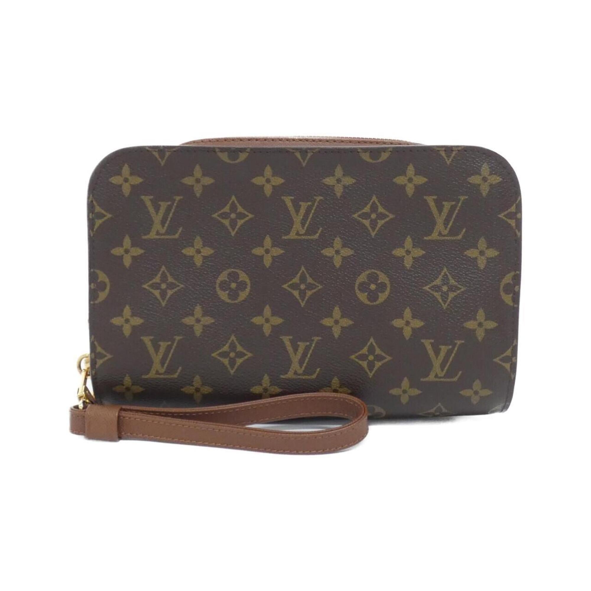 Louis Vuitton Marron Coated Canvas Clutch Bag Pre-Owned