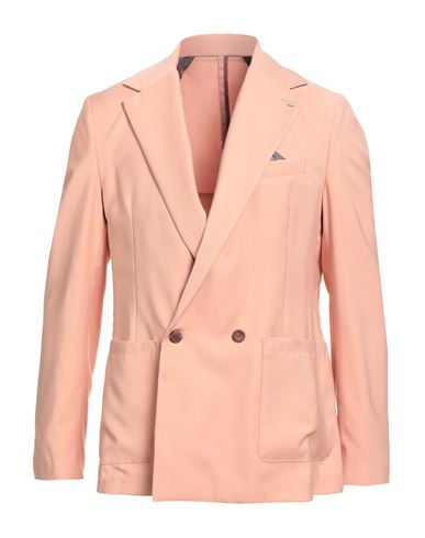 Man Blazer Salmon pink Size 38 Viscose, Polyester