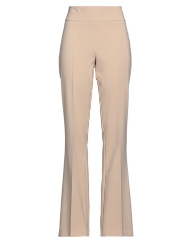Woman Pants Beige Size 12 Polyester, Elastane