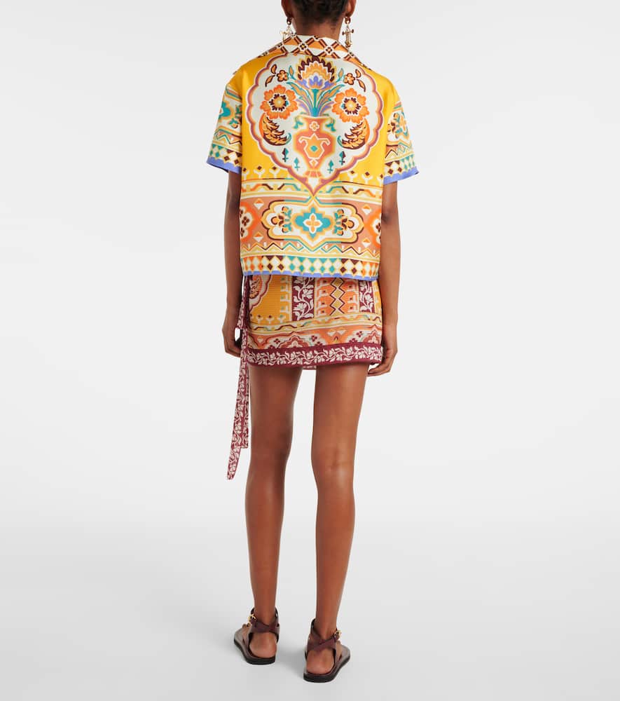 Printed silk shirt