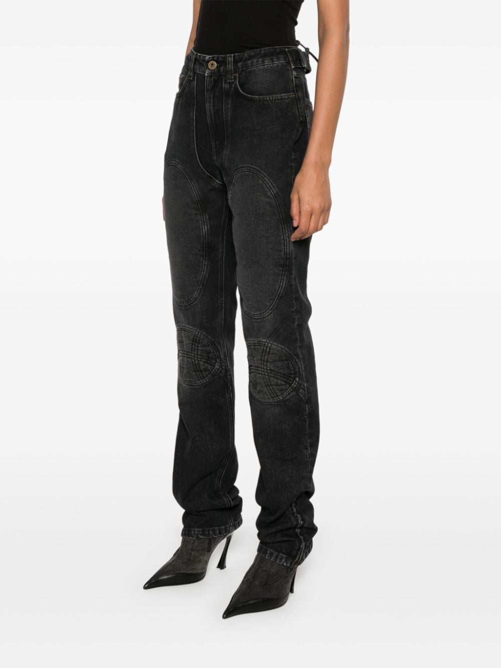 Lacing Knee Bonded Jeans