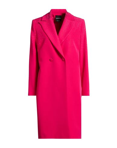 Woman Overcoat & Trench Coat Fuchsia Size 12 Polyester, Elastane