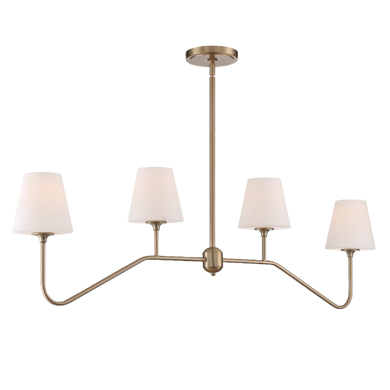 Crystorama Keenan 4-Light 15" Chandelier in Vibrant Gold