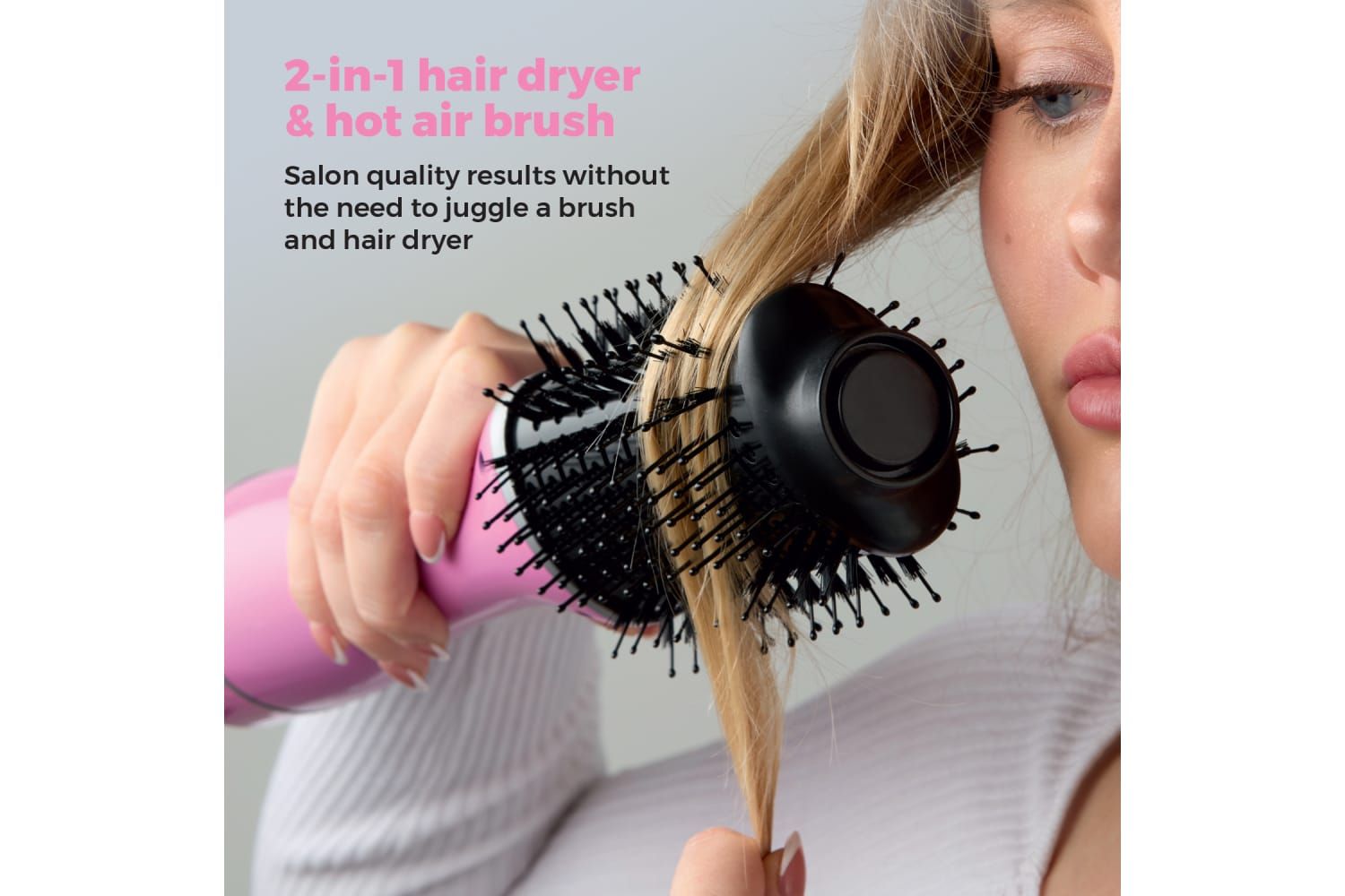 Carmen Unisex Oval Hot Air Brush in Pink