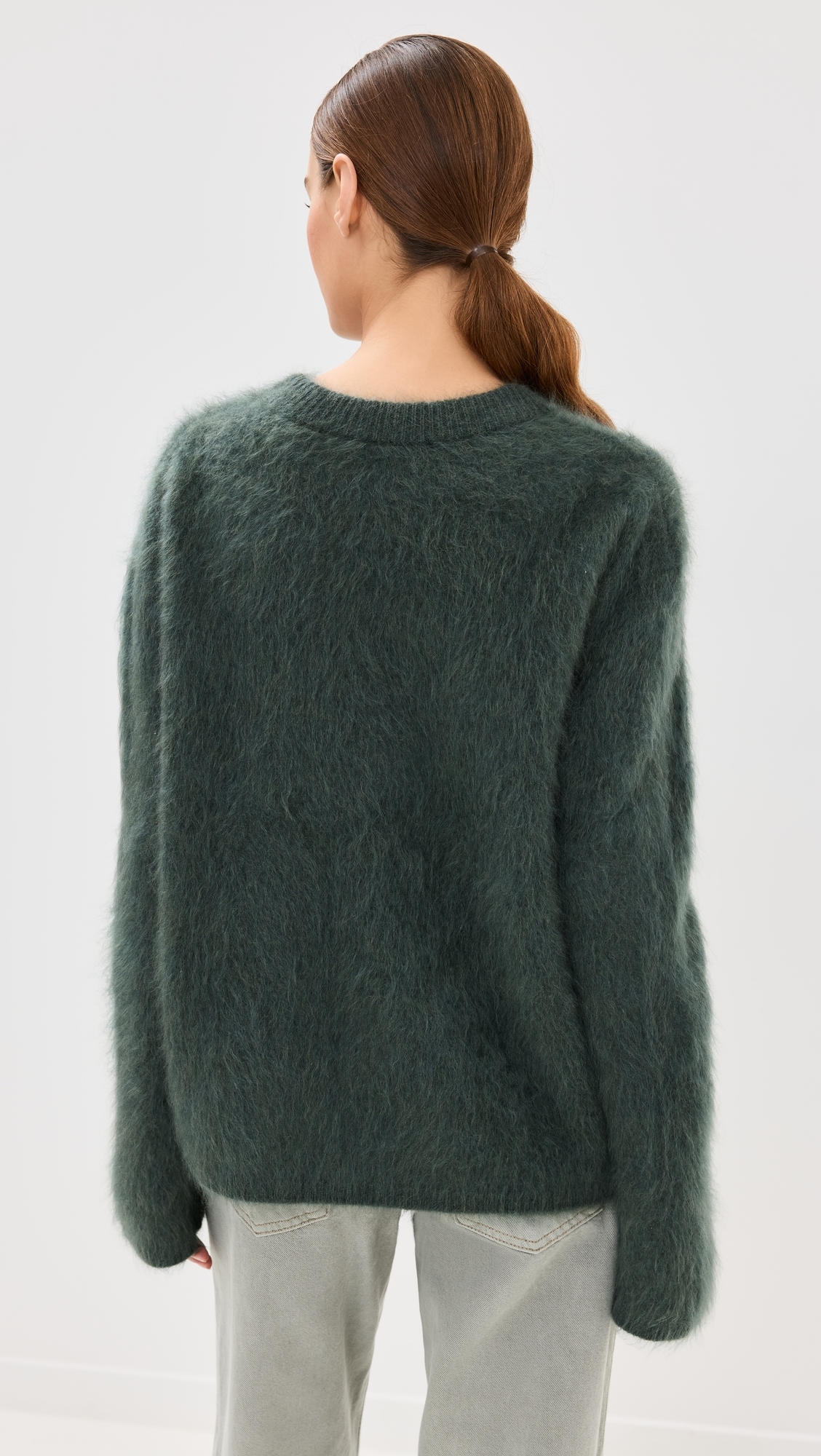 Natalia Cashmere Sweater Olive Brushed