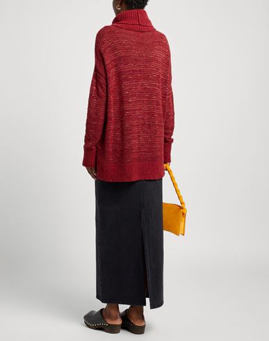 Nenè Woman Sweater Burgundy Size 8 Virgin Wool, Polyamide, Metallic fiber