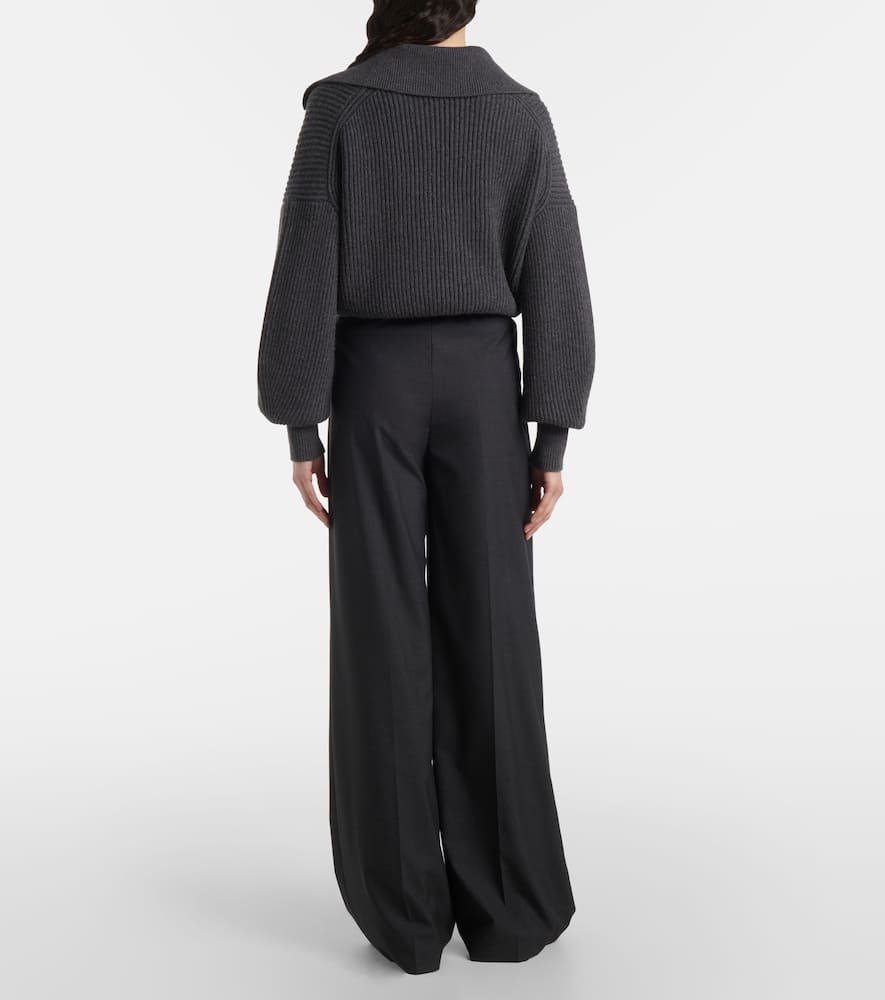 Alanel virgin wool wide-leg pants