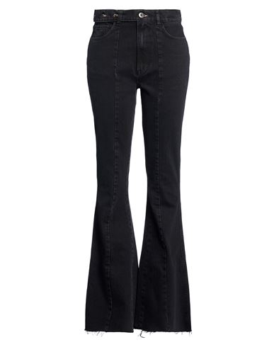 Woman Jeans Black Size 24 Cotton
