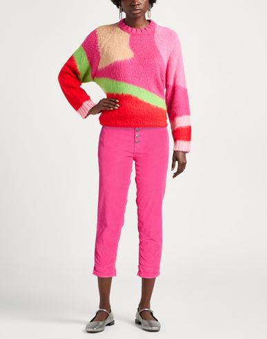 Woman Pants Fuchsia Size 33 Cotton, Lyocell, Elastane