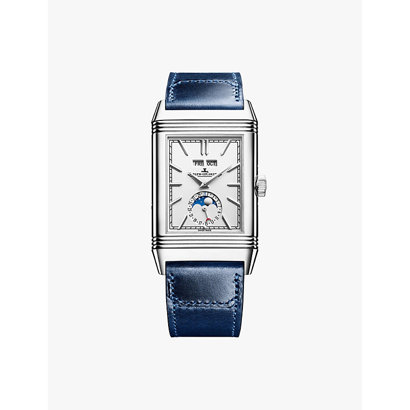 White Q3918420 Reverso Tribute Duoface Calendar Stainless-steel and Leather Manual Watch 