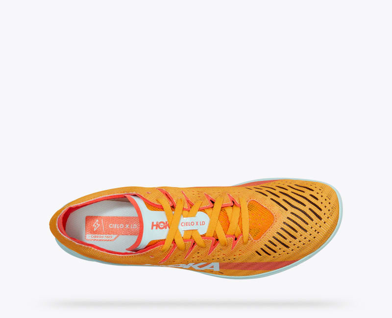 HOKA Cielo X LD Shoes in Radiant Yellow/Camellia