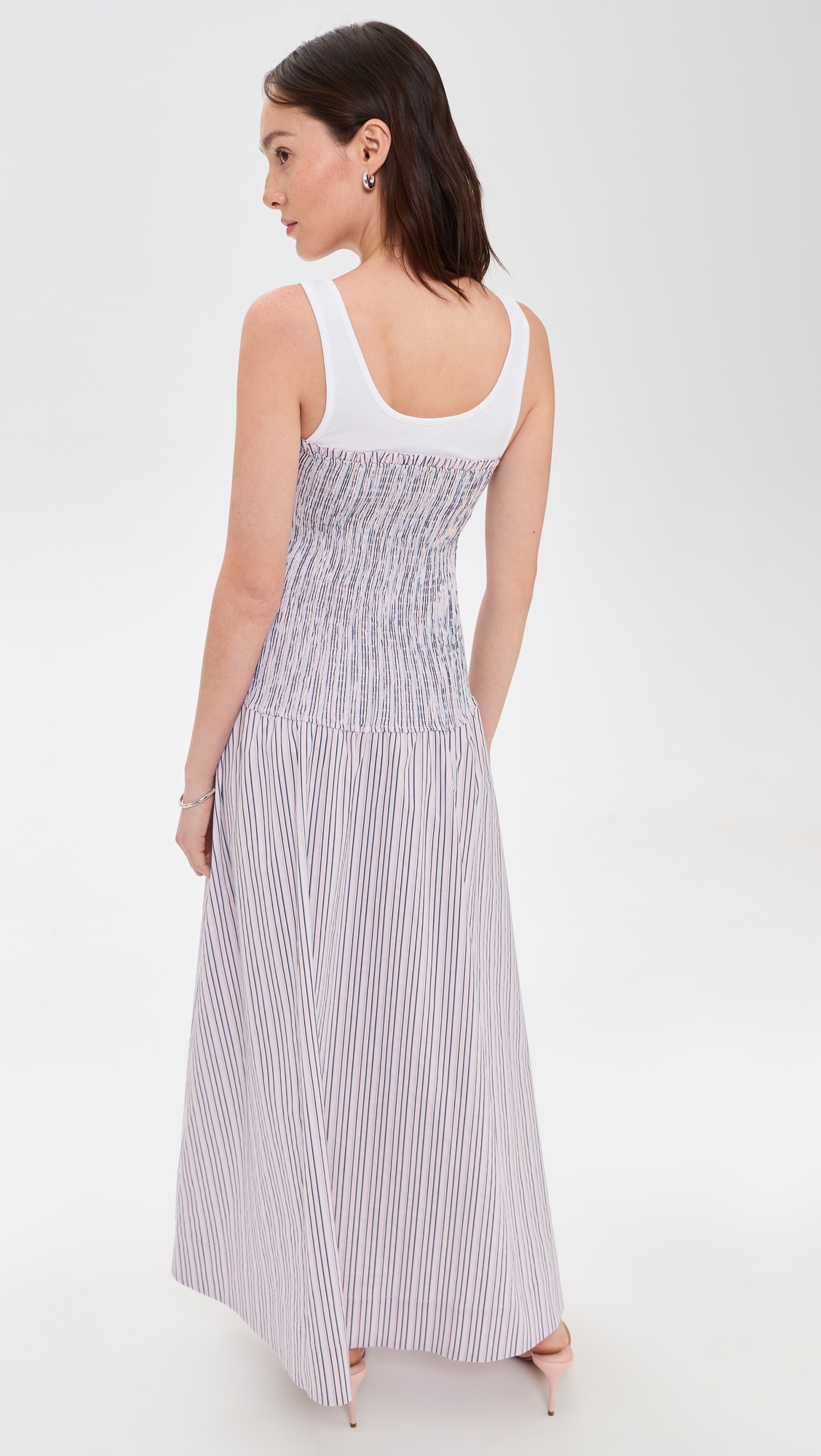 Sophie Stripe Maggy Dress Strawberry Cream/Blue