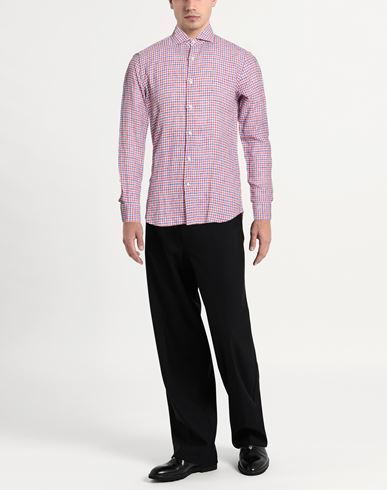 Man Shirt Red Size 15 ½ Linen