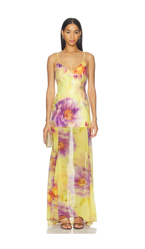 Runaway The Label Tulia Low Back Maxi Dress in Yellow. - M also in L, S