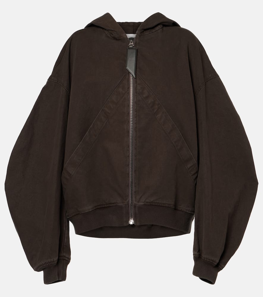 Cotton gabardine bomber jacket