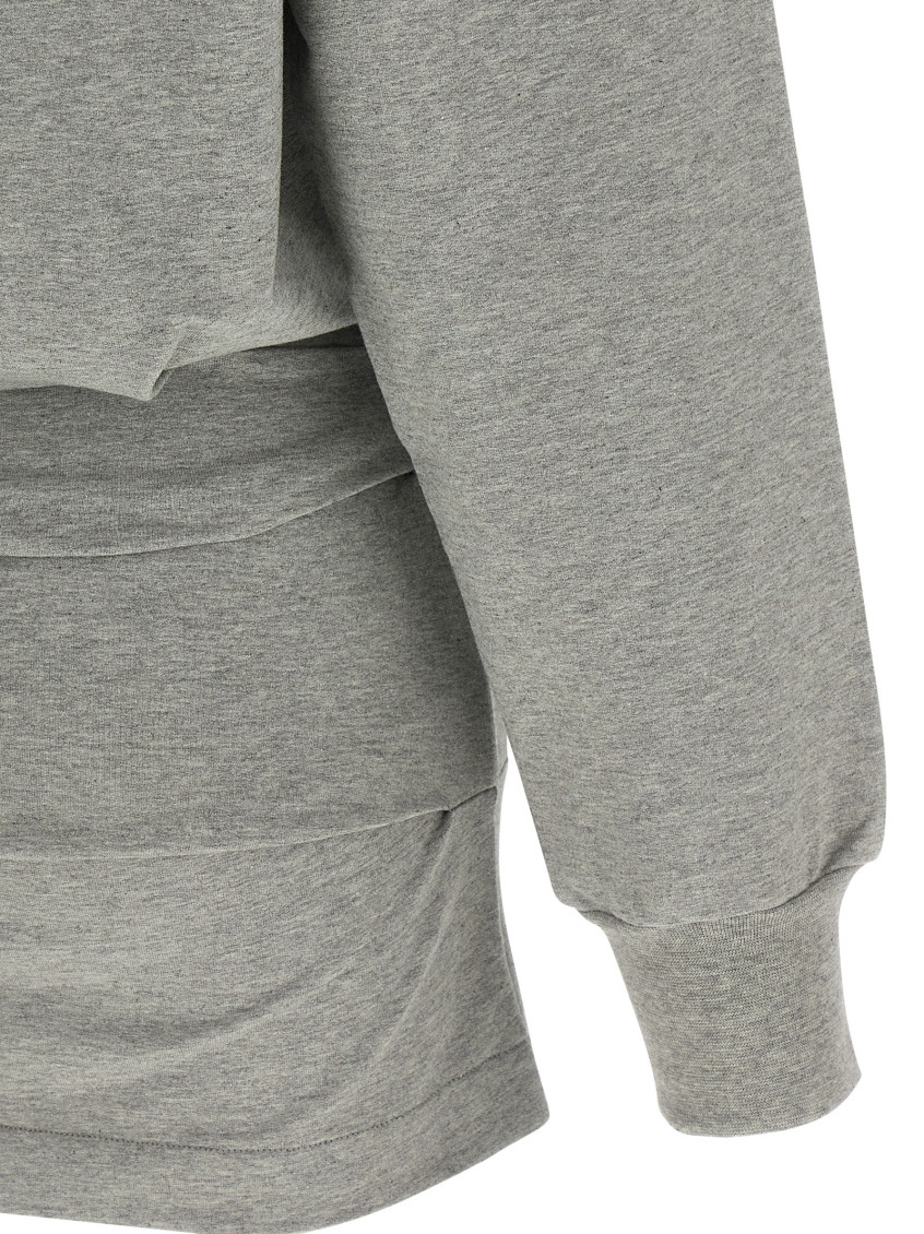 Draped Mini Dress Dresses Gray