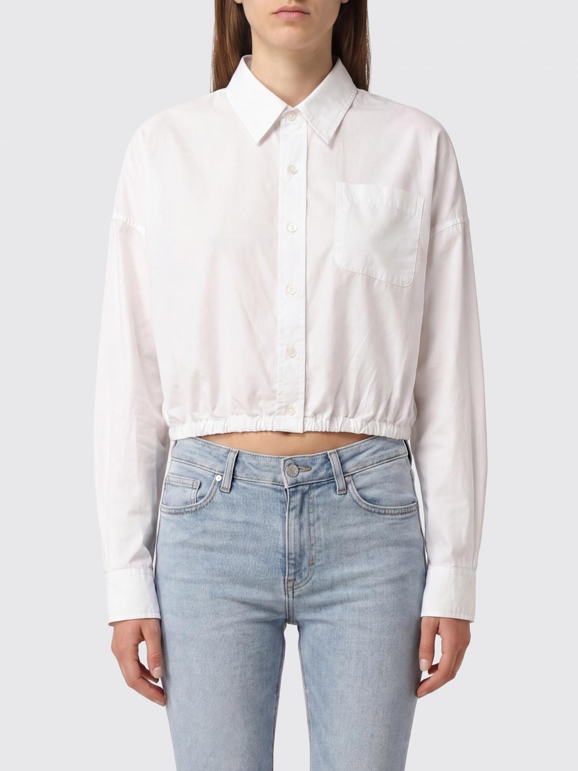 Elasticated-hem blouse - Blue