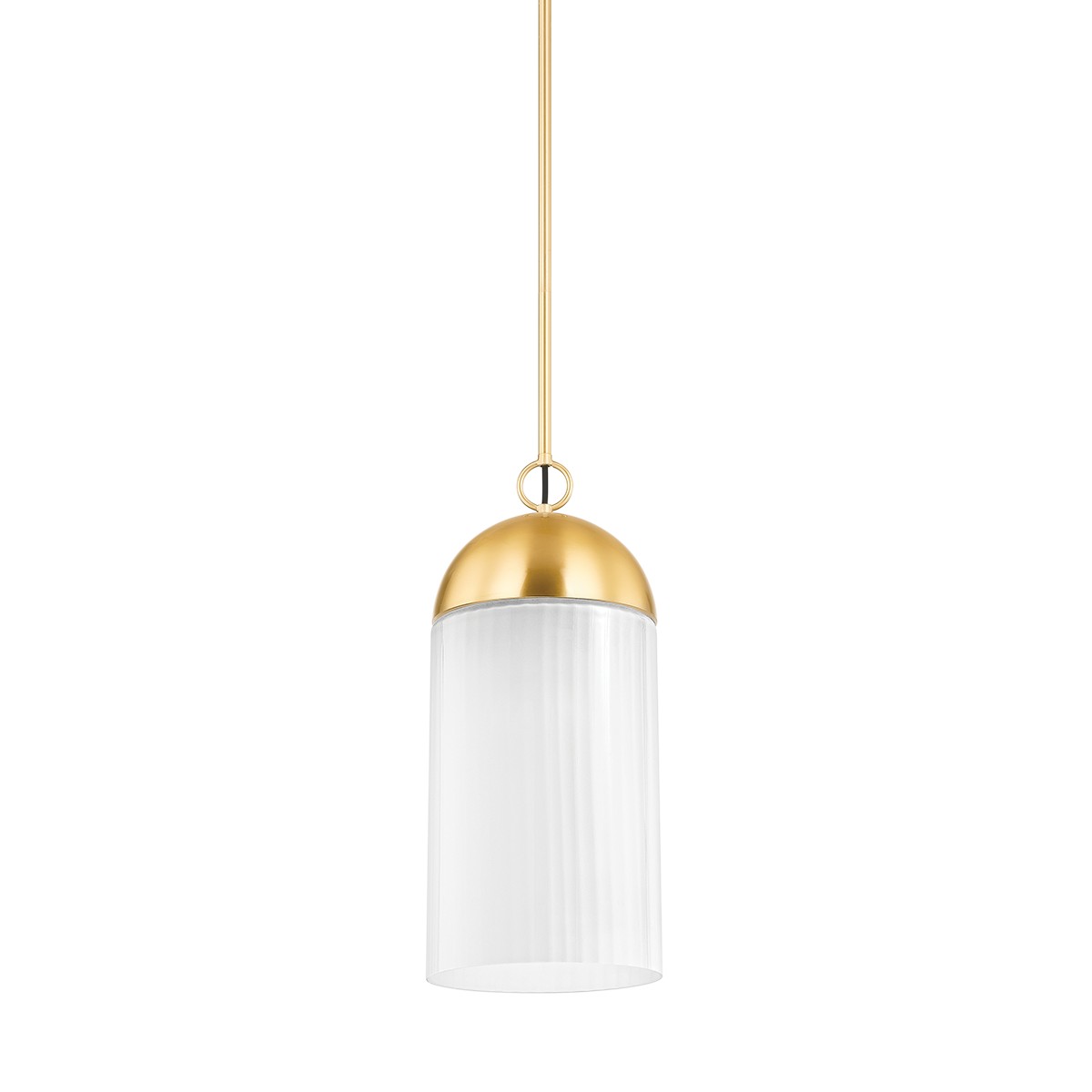 Aged Brass One Light Pendant from the Emory Collection