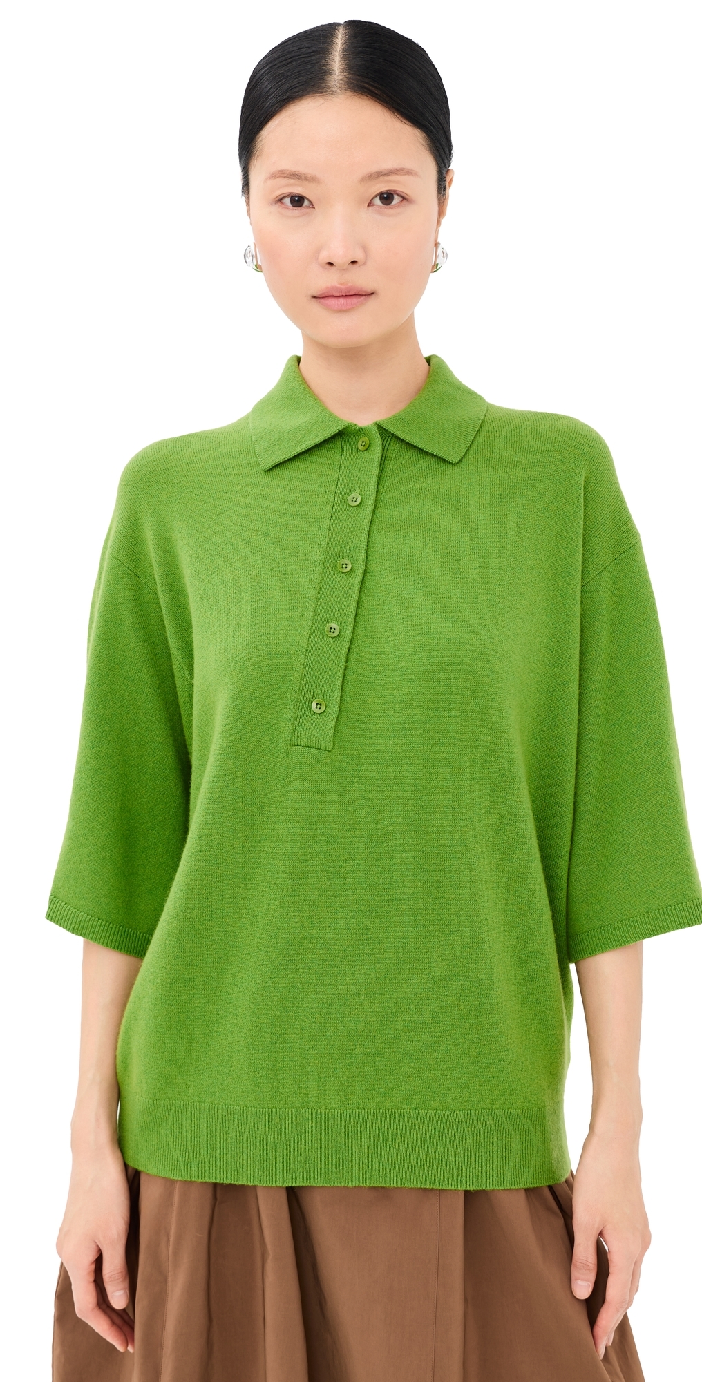 Oversized Easy Tee Polo Avocado