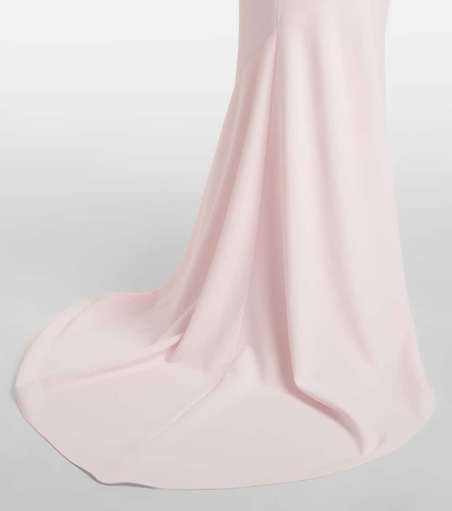 Sofie embellished crêpe bustier gown