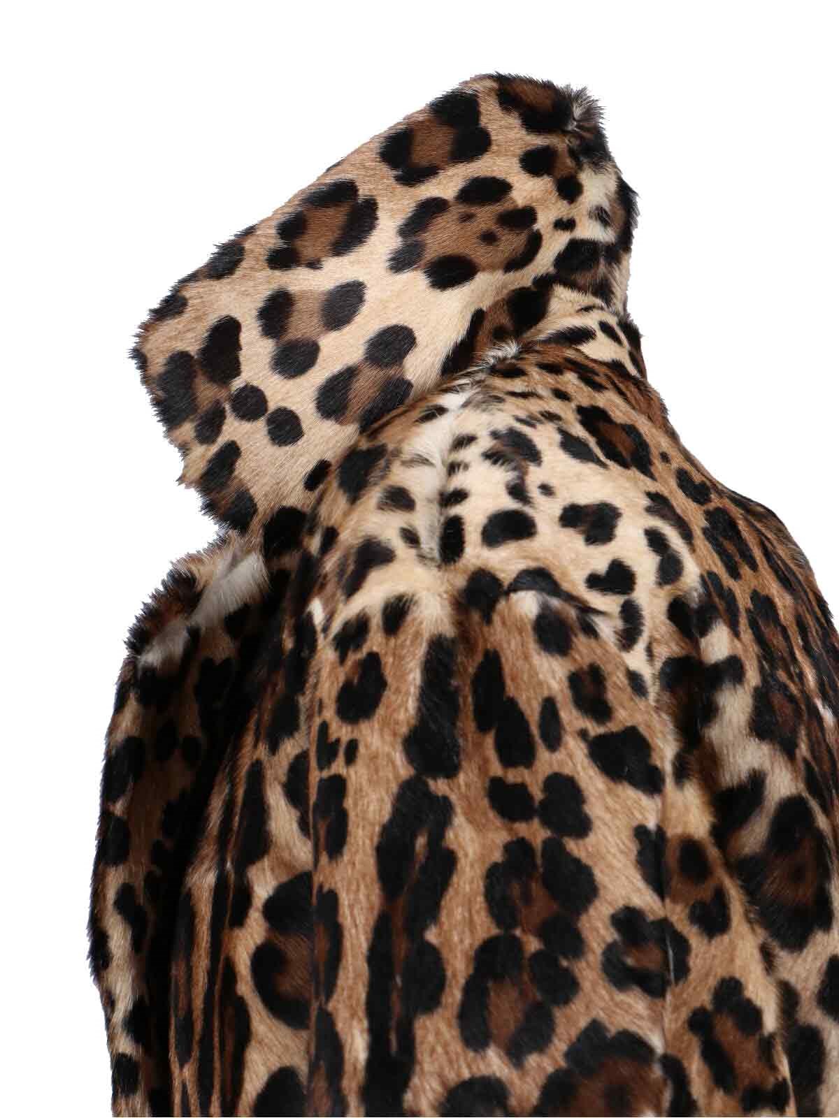 Double-Breasted Goat Leather Coat