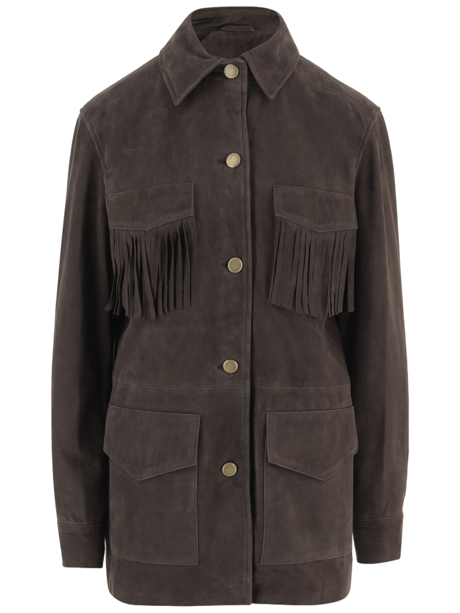 Suede Jacket With Fringes