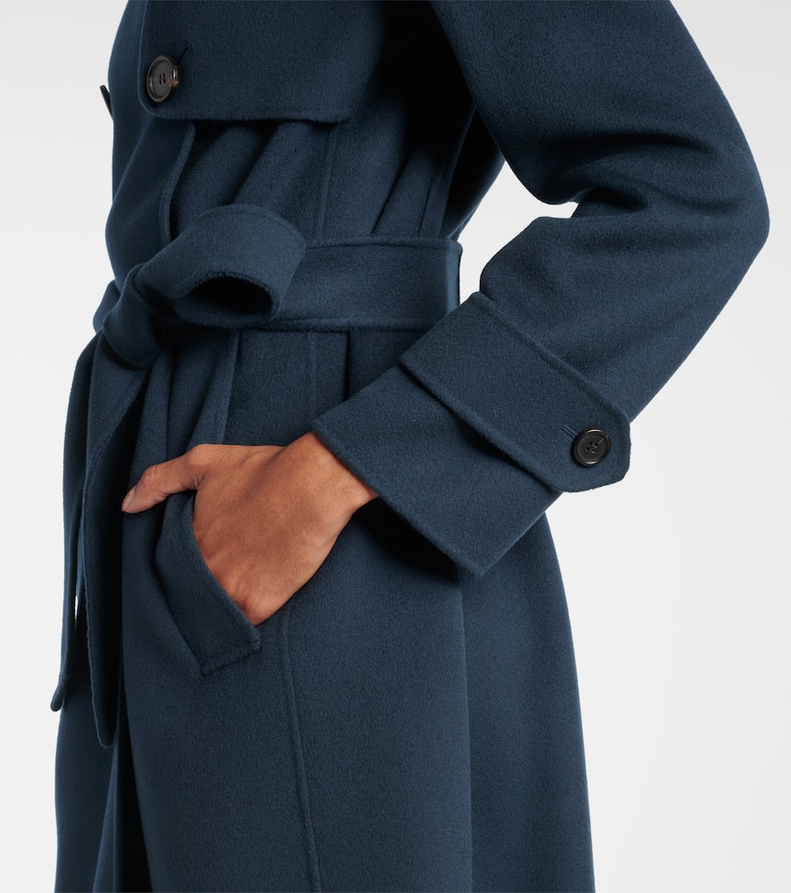 Belted virgin wool coat