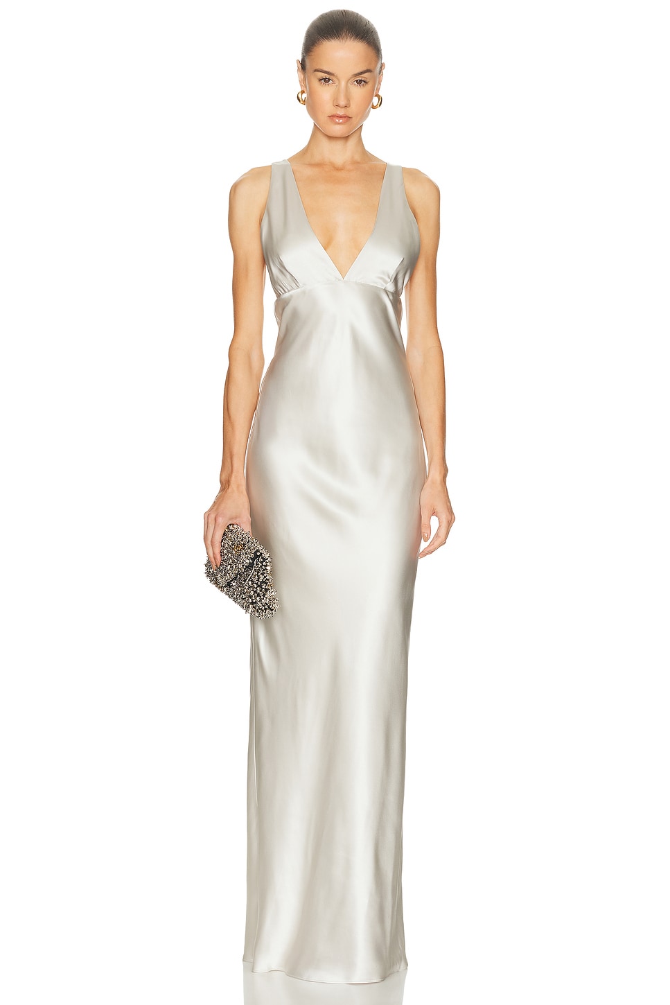 NILI LOTAN Bionca Dress in Pearl - Ivory. 0 also , 4