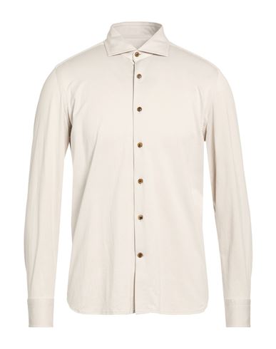 Man Shirt Light grey Size 16 Cotton