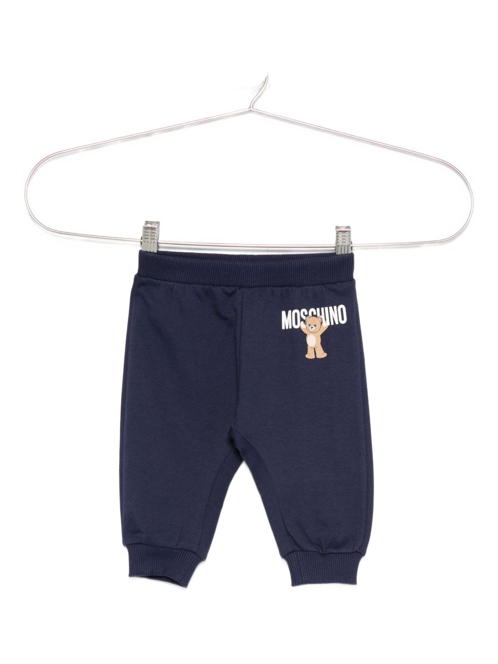 Teddy-print track pants - Blue