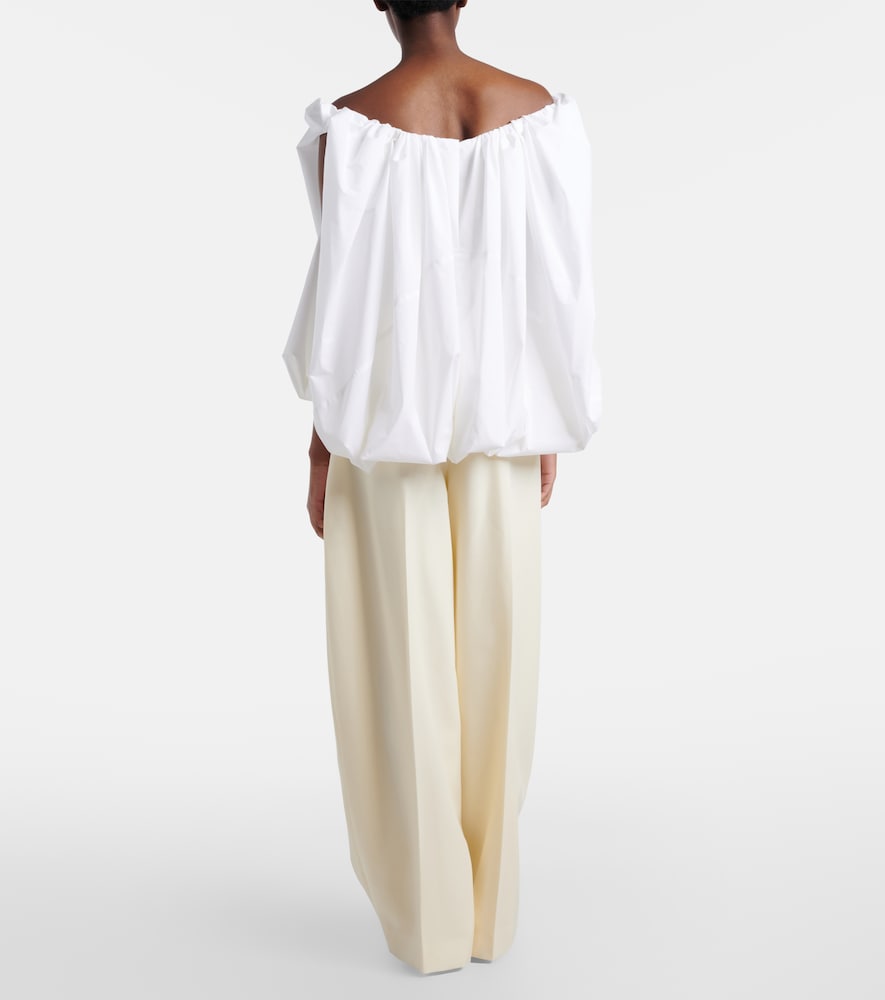 Man's virgin wool wide-leg pants