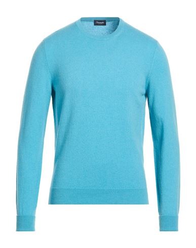 Man Sweater Light blue Size 38 Cashmere