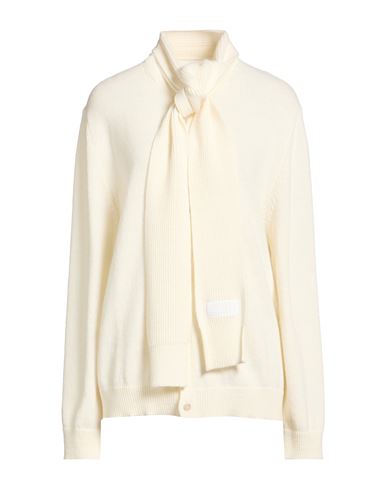Woman Cardigan Cream Size L Acrylic, Virgin Wool